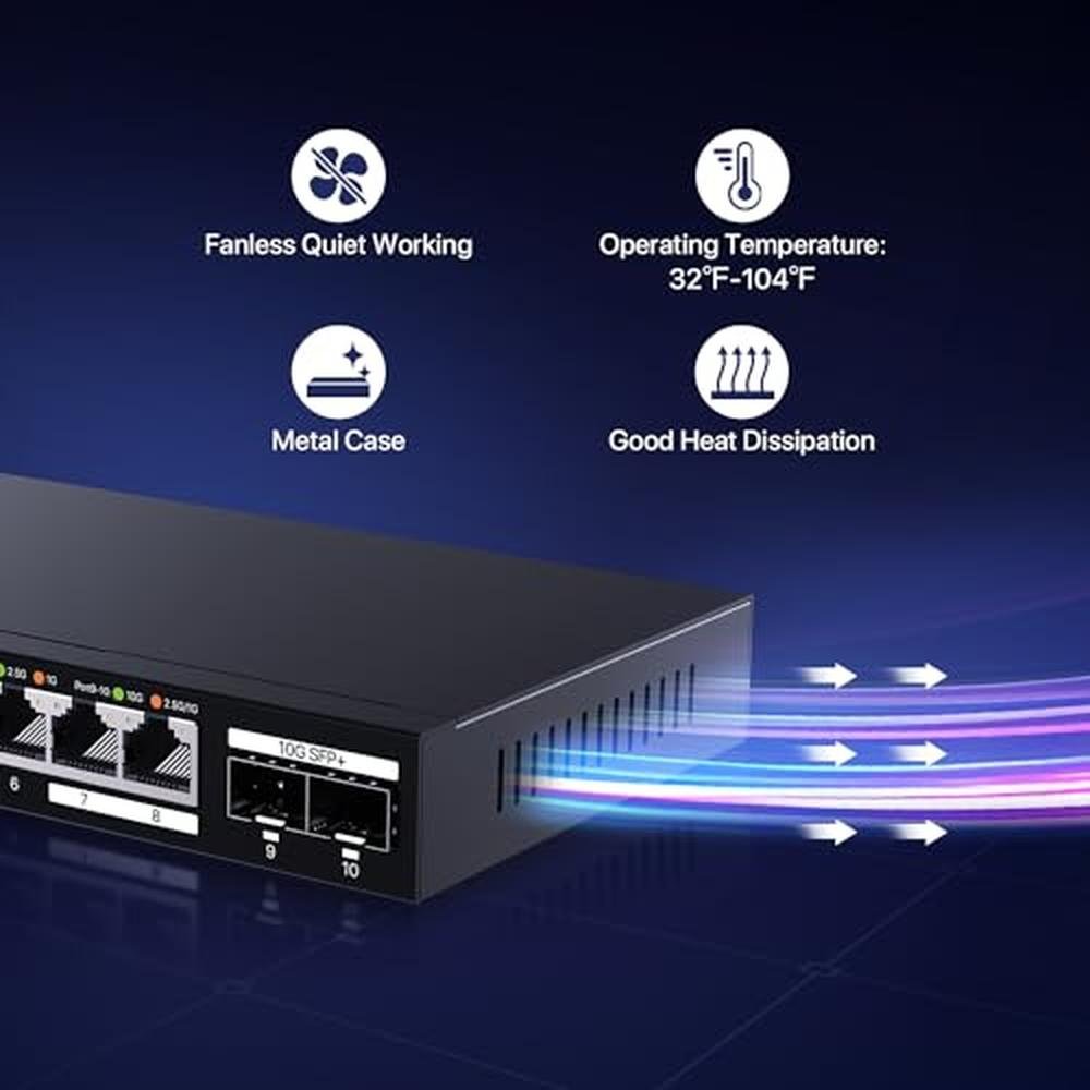 Switch Tenda: Tenda TEM2010X 10-Port 2.5G Network Switch – Packaging