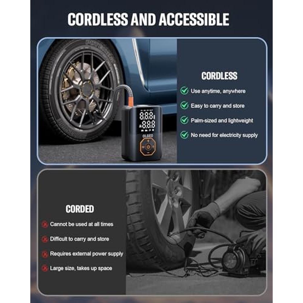 Air Tire Inflator: Portable Air Compressor 160PSI – Packaging
