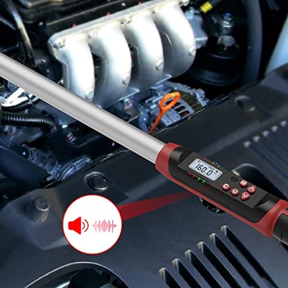 VANPO Digital Torque Wrench 1/2-Inch Drive 12.5-250.8 – Packaging