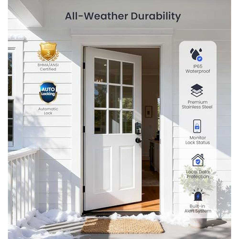 Veise VE027-K Built-in WiFi Smart Lock with 2 Knob – Packaging