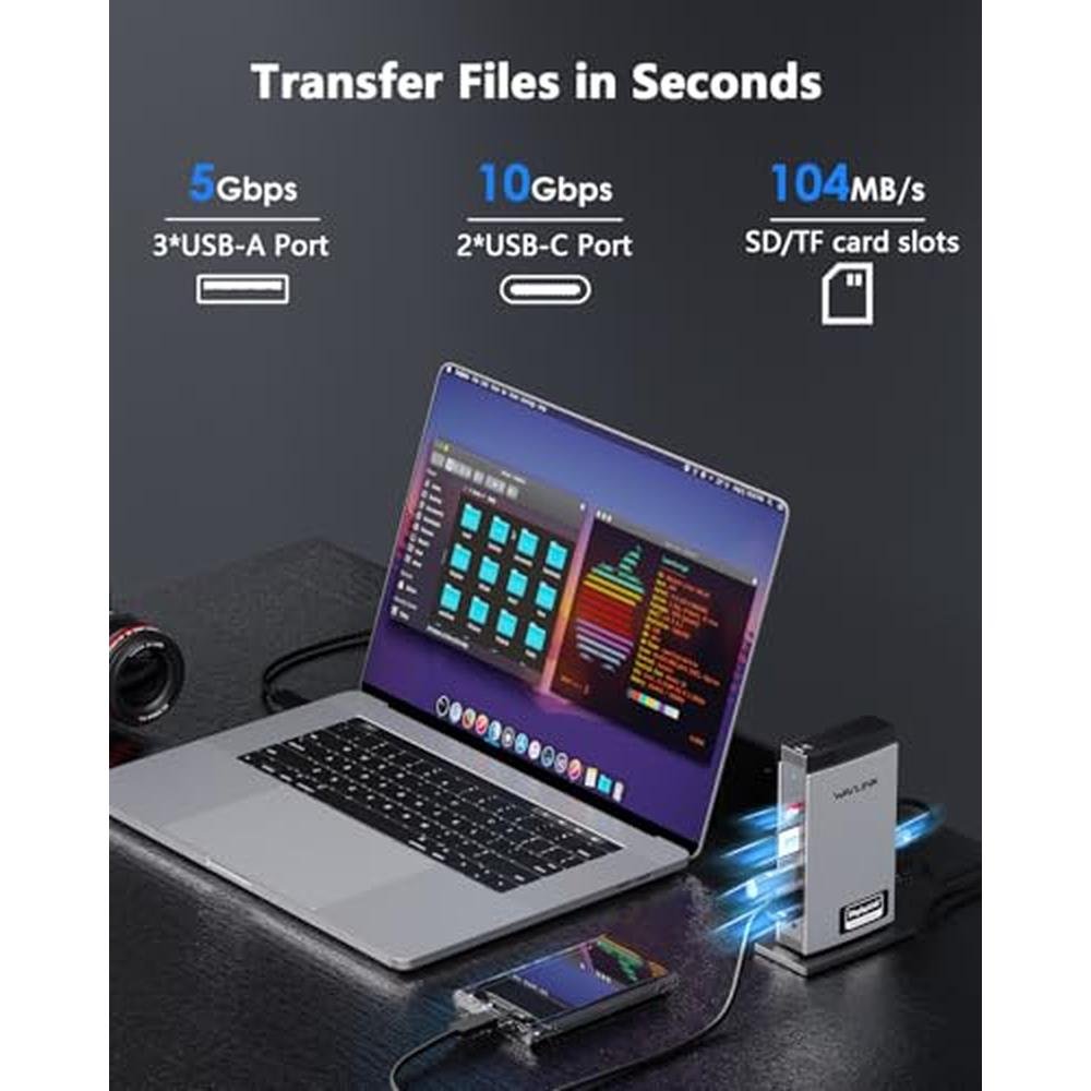WAVLINK Docking Station: 15-in-1 Triple 4K Display – Packaging