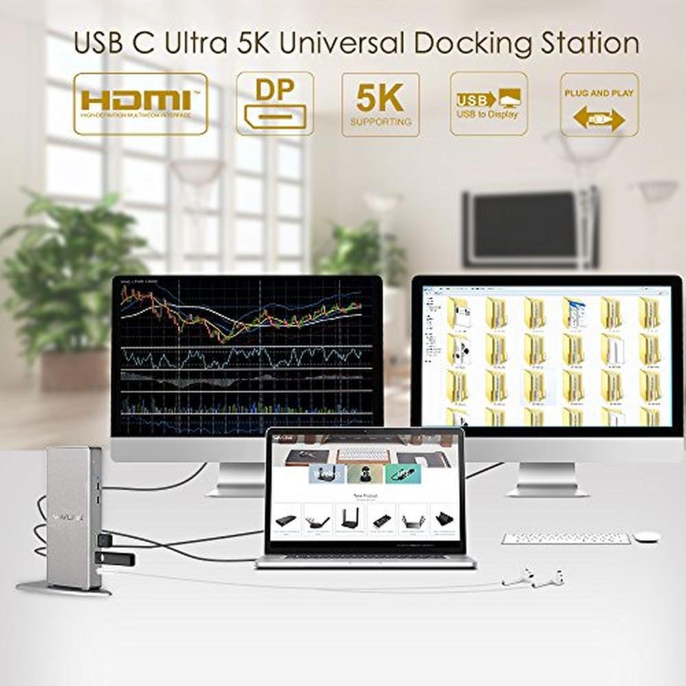 WAVLINK Universal Laptop Docking Station – In Use