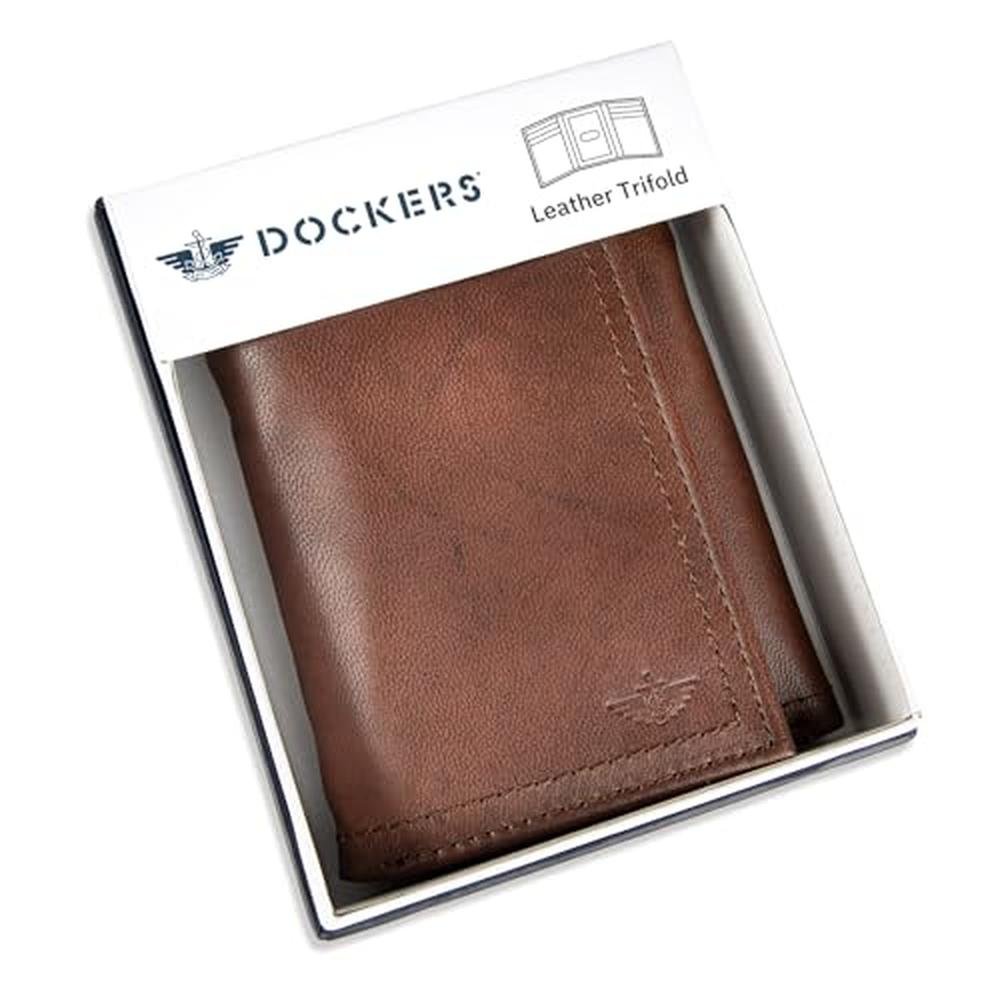 Dockers Men's Extra Capacity Slim Profile Trifold Wallet – Packaging