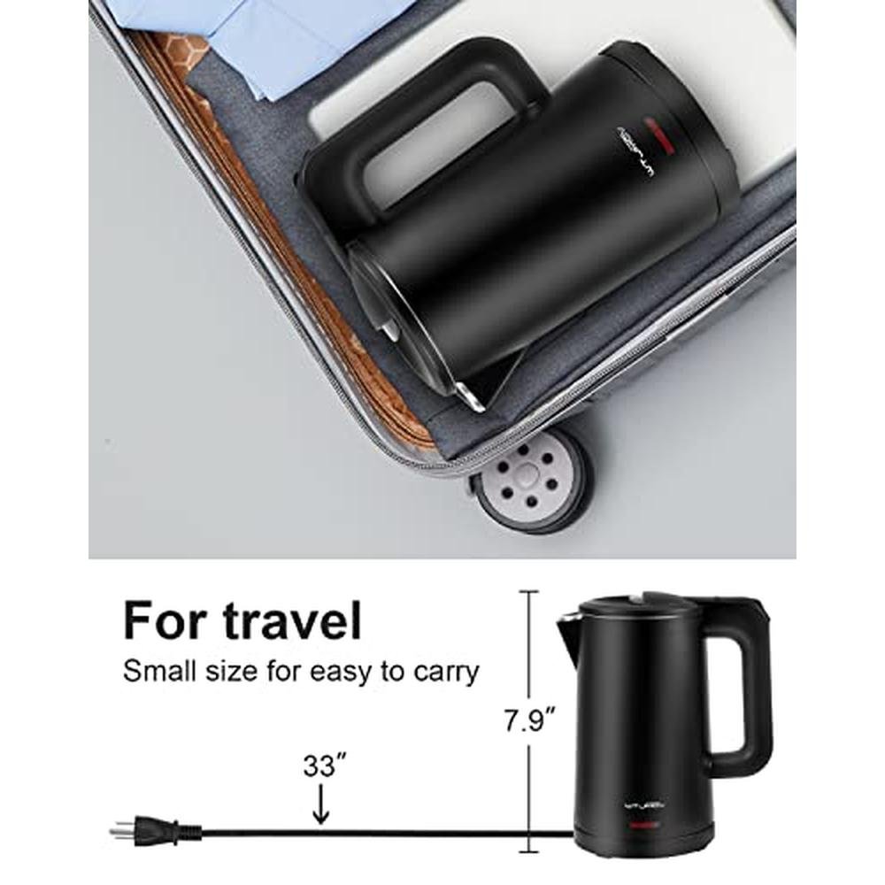 Electric Kettle: 0.8L Stainless Steel 800 Watts Small – Packaging