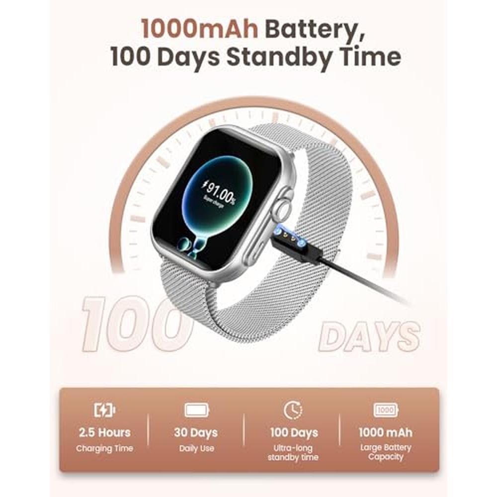 Watch Days: 1.83 HD Smart Watch 30 Days Battery Life – Side View