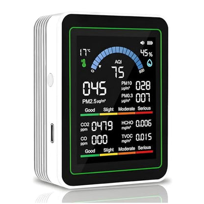 Air Quality: 10-in-1 Smart Monitor Indoor Carbon Monoxide – Front View