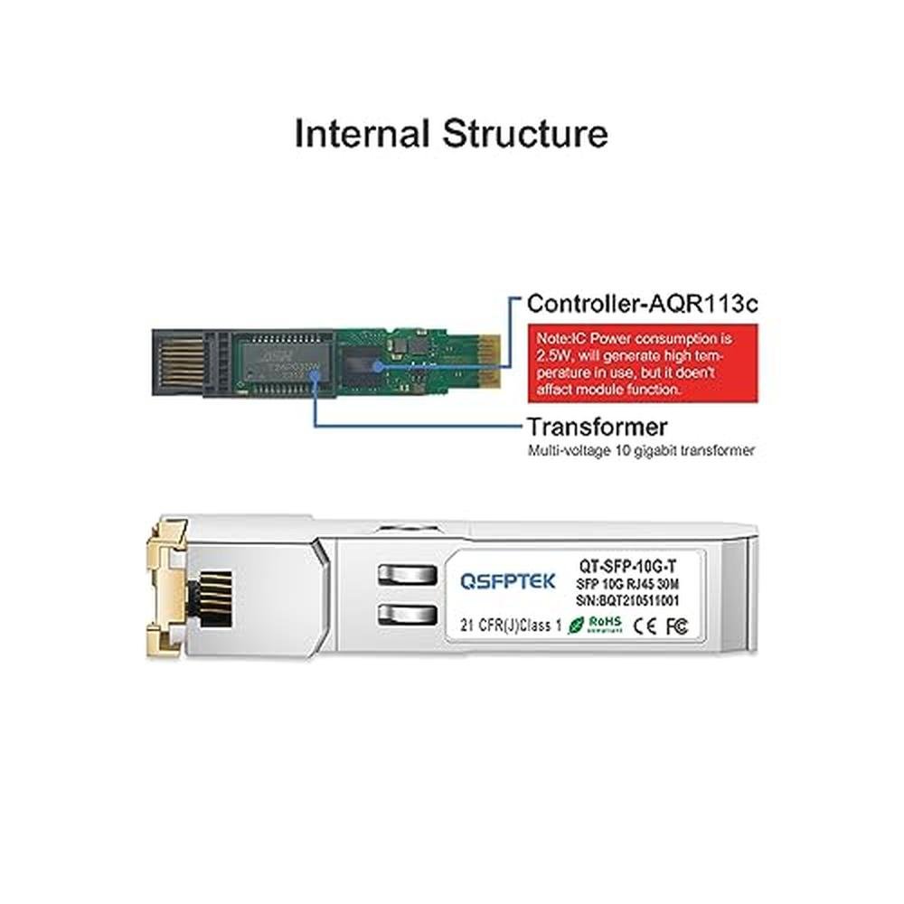 SFP 10Gb: Generic Compatible 10GBASE-T SFP+ Copper – In Use