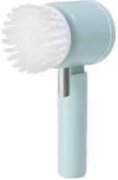 Powerful Spin-Head Cleaning Brush: Portable IPX7 Waterproof 3 Brush Types 3HR Working by LG 18650-type Battery 1-Touch Start for Stubborn Grease & Stain (Sky Blue)