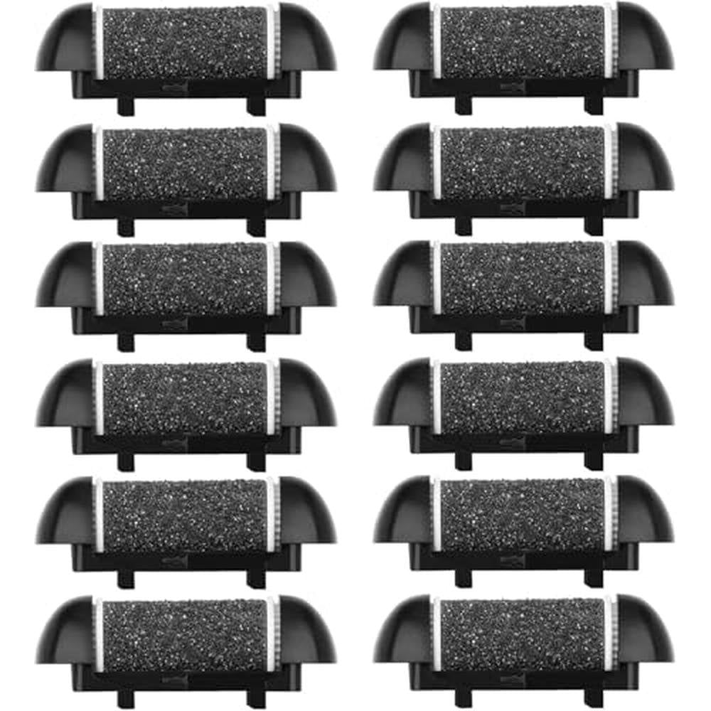 Callus Replacement: 12 Pack Extra Coarse Roller Heads – Front View