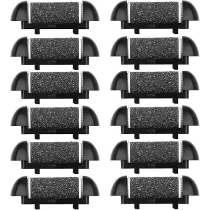 Callus Replacement: 12 Pack Extra Coarse Roller Heads – Front View