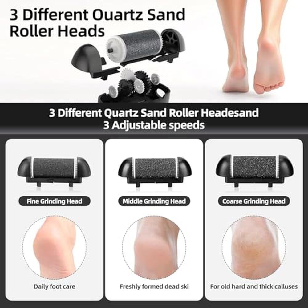 Callus Replacement: 12 Pack Extra Coarse Roller Heads – Side View