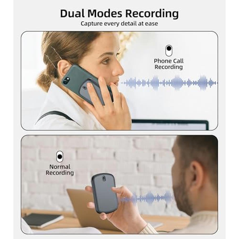 128GB Voice Recorder: Evistr Magnetic Audio Recording Device – Close-up Detail