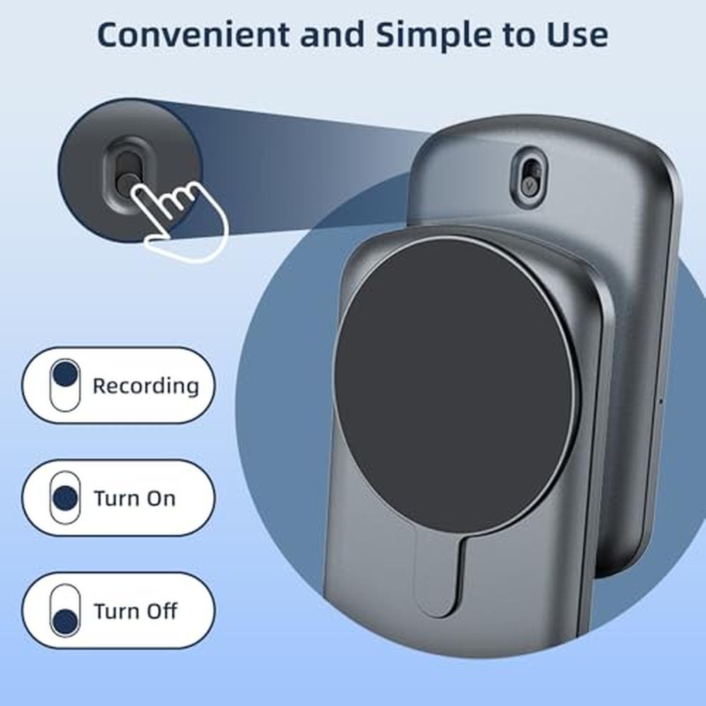128GB Voice Recorder: Evistr Magnetic Audio Recording Device – In Use