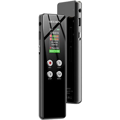 Voice Recorder: MECHEN 128GB Digital Voice Activated – Front View