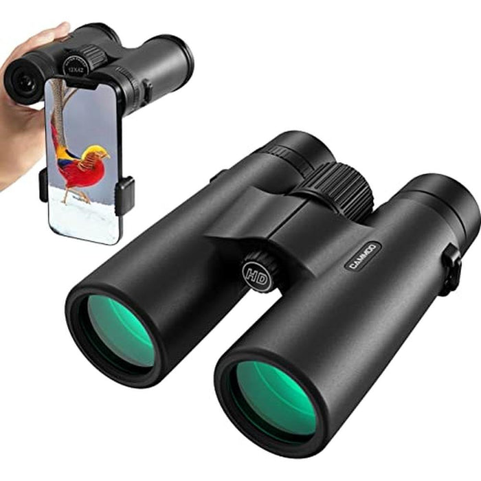Binoculars 12x42: High-Powered Waterproof Binoculars for – Front View