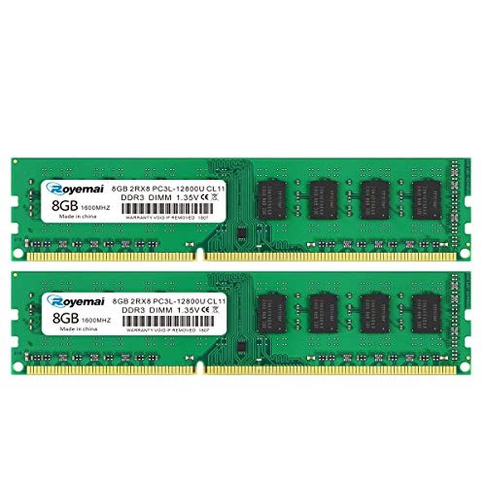 DDR3 RAM: 16GB Kit (2X8GB) DDR3 1600 8GB PC3L-12800U DDR3L – Front View
