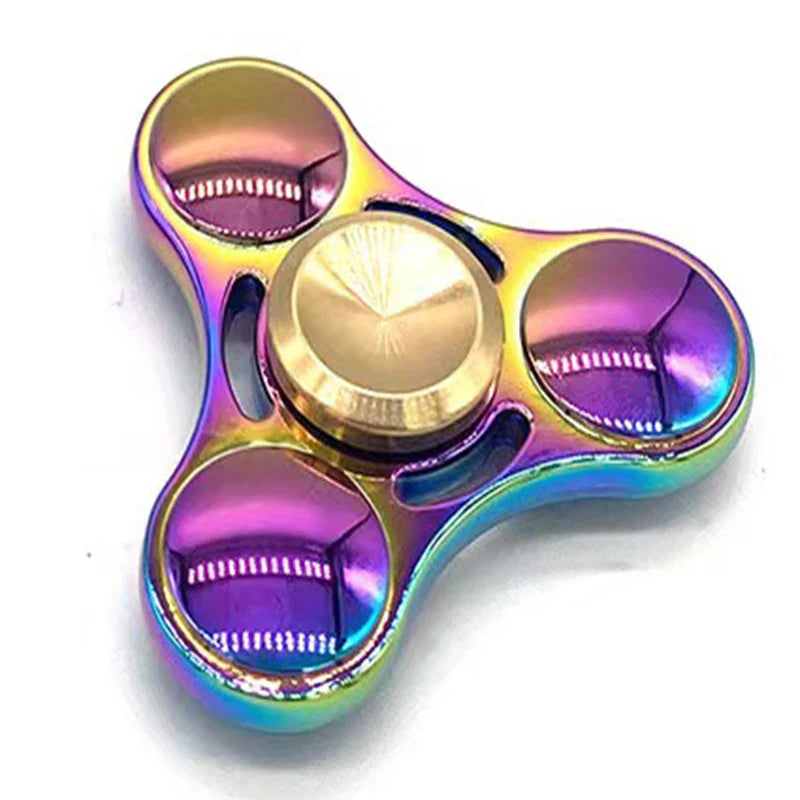 Spinning Top Toys, Colorful Rainbow Fidget Spinner, Metal Hand Spinner, Autism Rotation Toy, Anti Stress Toys, Children Fidget Toys, Kids Stress Relief Gifts