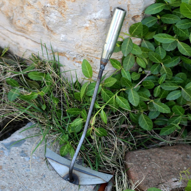 Steel Hollow Hoe Versatile Garden Weeding Tool