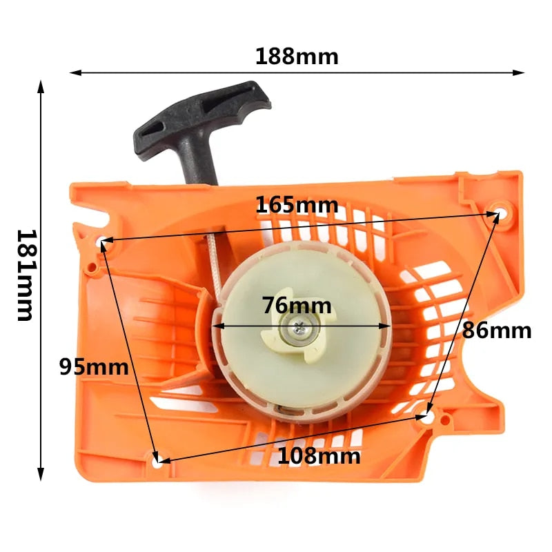 "Chainsaw Starter for Stihl 45cc, 52cc, 58cc Chainsaw: Spare Parts Pull Recoil Starter