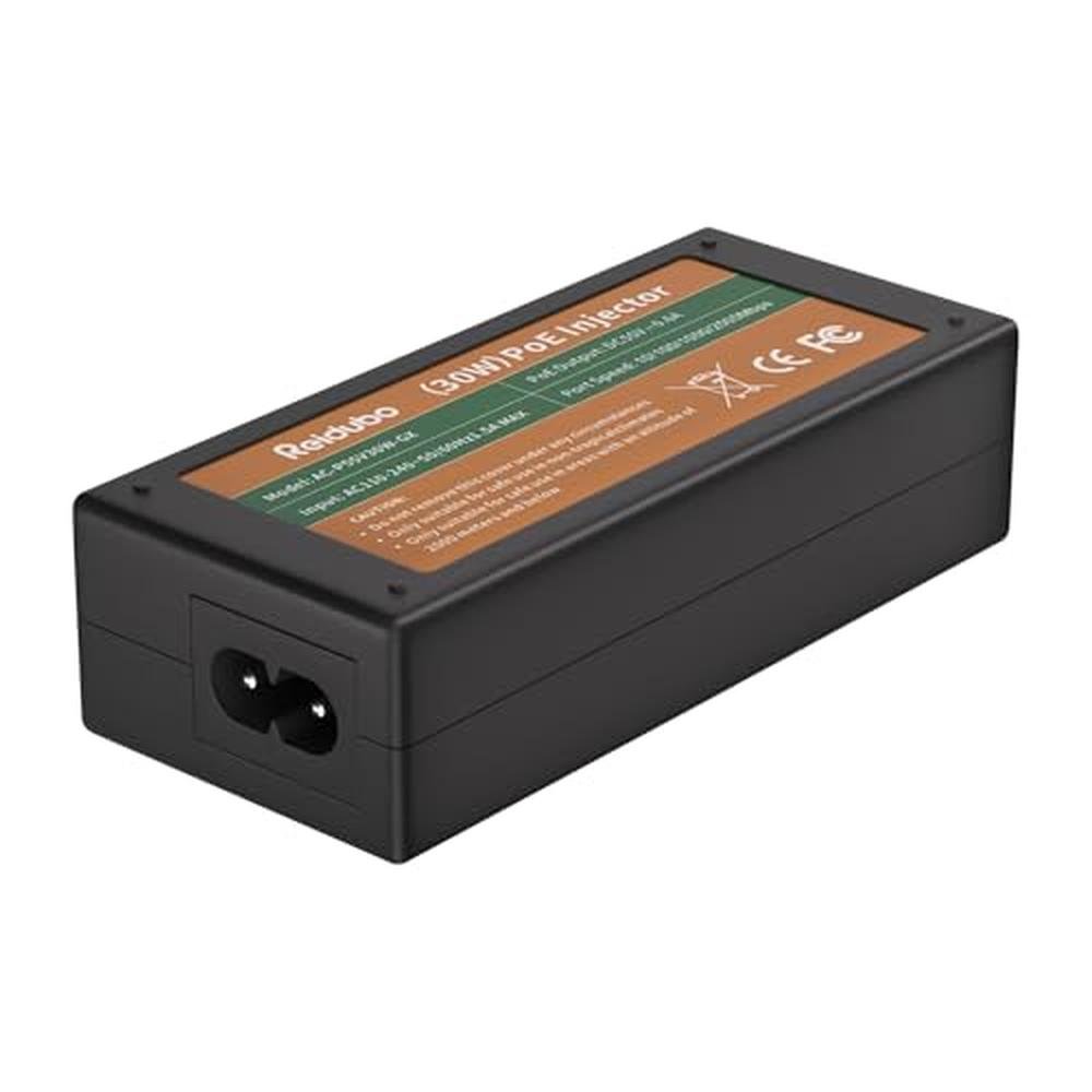 PoE 30W: 2.5Gb PoE+ Injector Adapter 48-55V – Front View