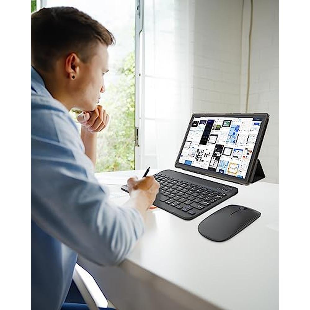 Tablet Keyboard: 2-in-1 Android 14 Tablet PC 10-inch with – Close-up Detail