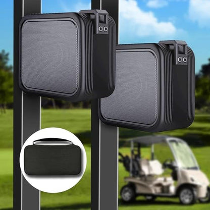 Golf Cart Speakers: 2-Pack Magnetic Bluetooth Speaker with – Front View