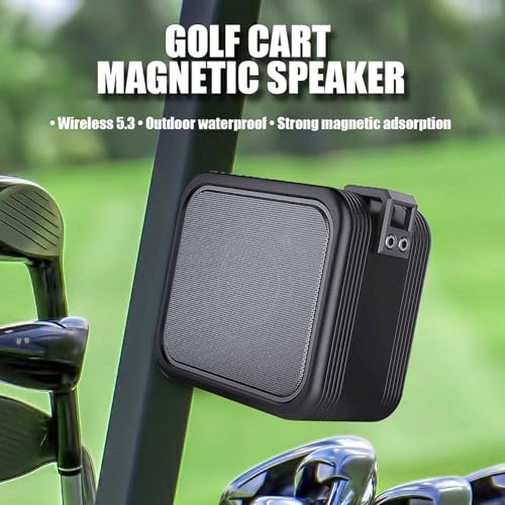 Golf Cart Speakers: 2-Pack Magnetic Bluetooth Speaker with – Side View