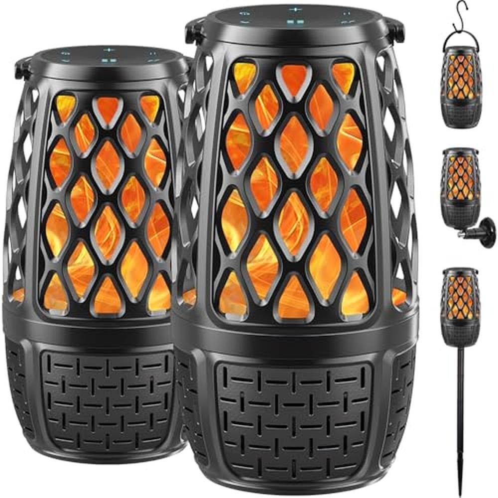 Bluetooth Speakers: 2 Pack Outdoor Bluetooth Party Speakers – Front View