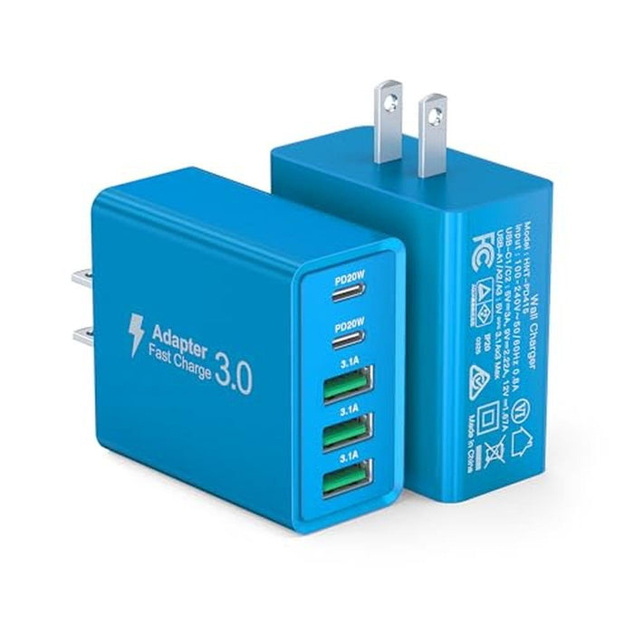 Charger Wall: 2-Pack USB C Wall Charger 60W – Front View