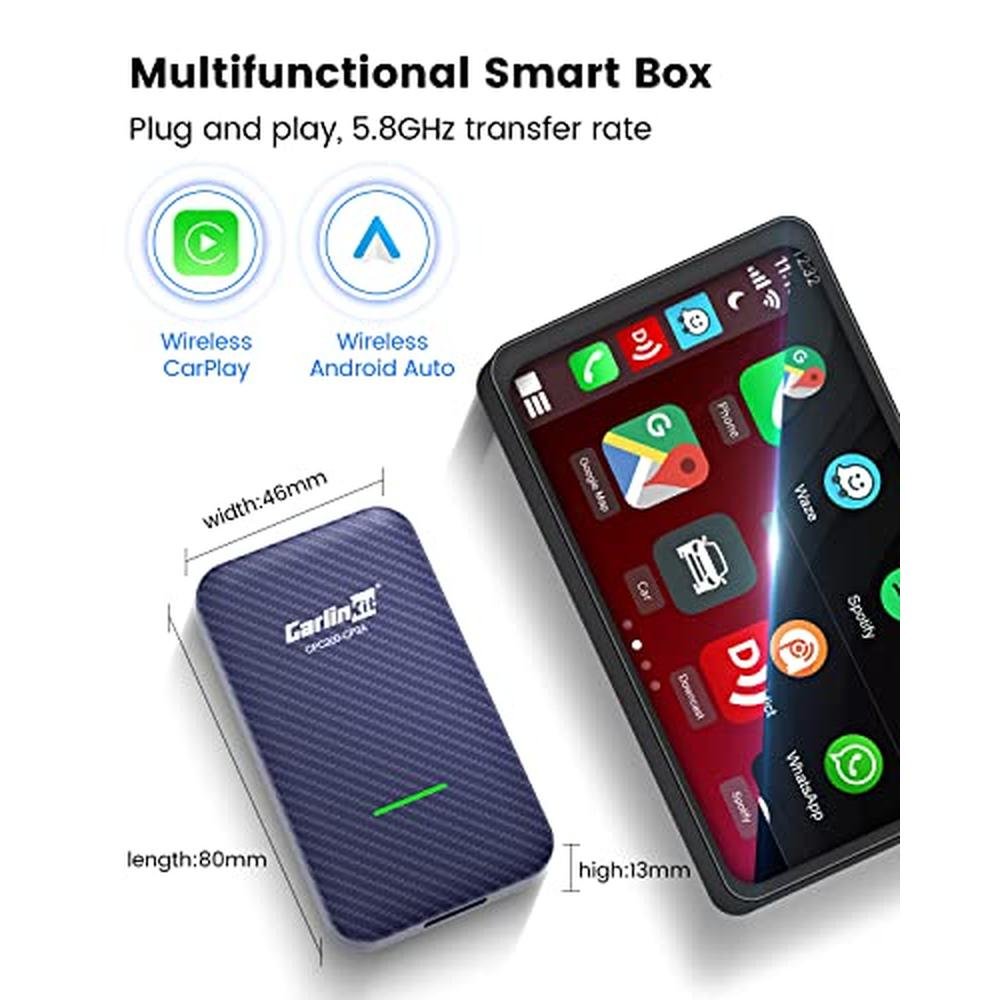 CarPlay Android: CarlinKit 4.0 Wireless CarPlay Adapter for – Side View