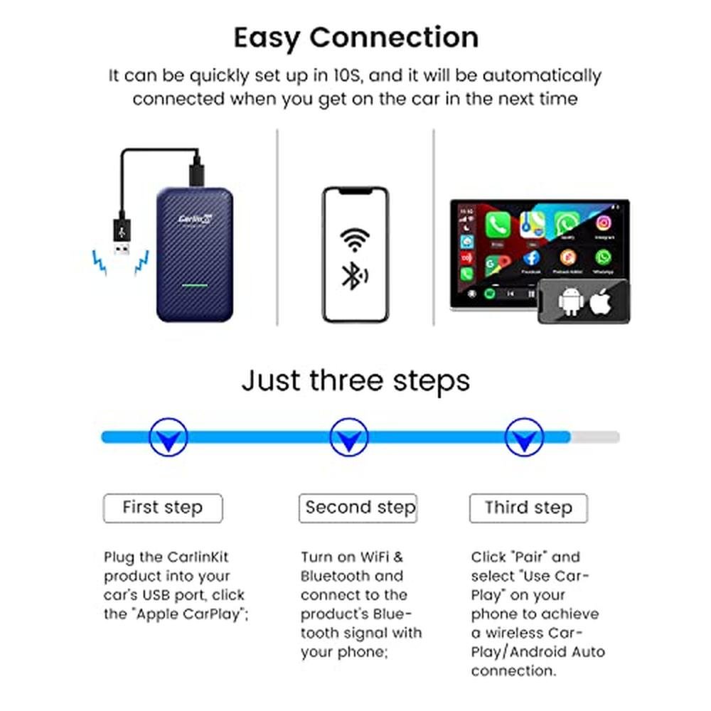 CarPlay Android: CarlinKit 4.0 Wireless CarPlay Adapter for – Packaging