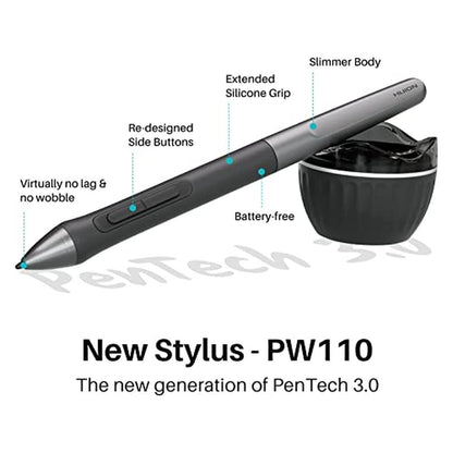 Tablet Drawing: HUION Inspiroy 2 Large 10x6inch Art Tablet – Side View