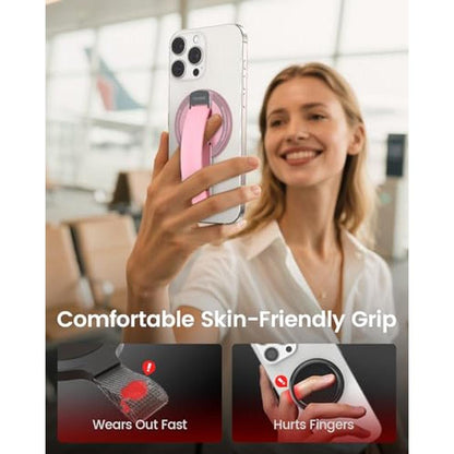 Phone Grip: 2025 Klearlook for MagSafe with Silicone Finger – Side View
