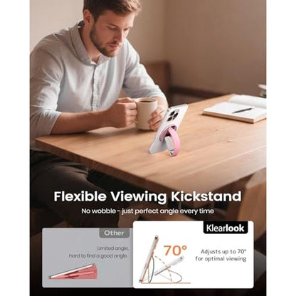 Phone Grip: 2025 Klearlook for MagSafe with Silicone Finger – In Use
