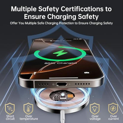 2025 Latest Magnetic Wireless Charger for iPhone:Mag-Safe – In Use