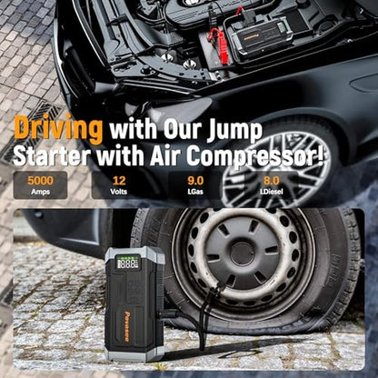 Jump Starter: 2025NEW Model 5000A Portable Jump Starter – Front View
