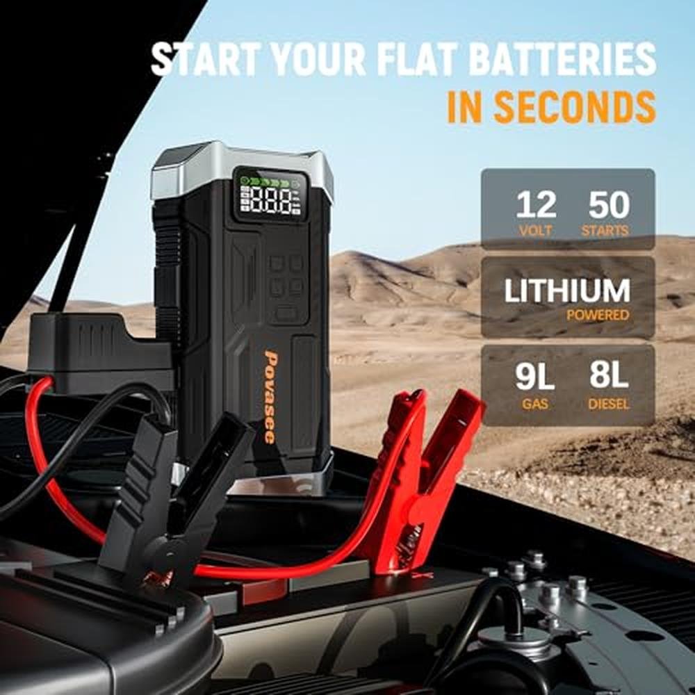 Jump Starter: 2025NEW Model 5000A Portable Jump Starter – Close-up Detail