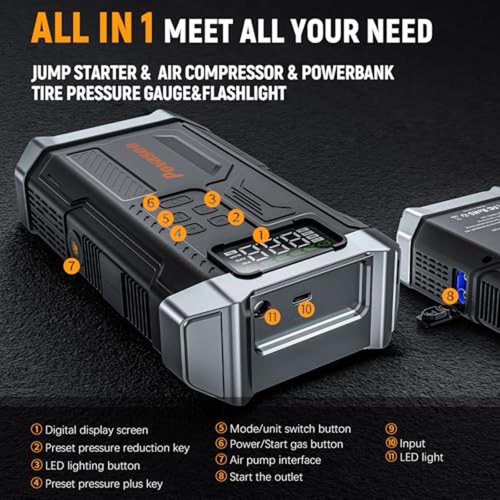 Jump Starter: 2025NEW Model 5000A Portable Jump Starter – In Use