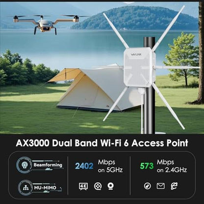 2026 AX3000 Outdoor WiFi 6 Extender – Close-up Detail