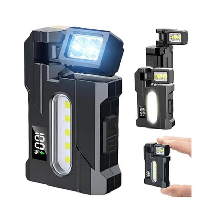 Flashlight 2026: Rechargeable EDC Flashlight with Rotatable – Front View