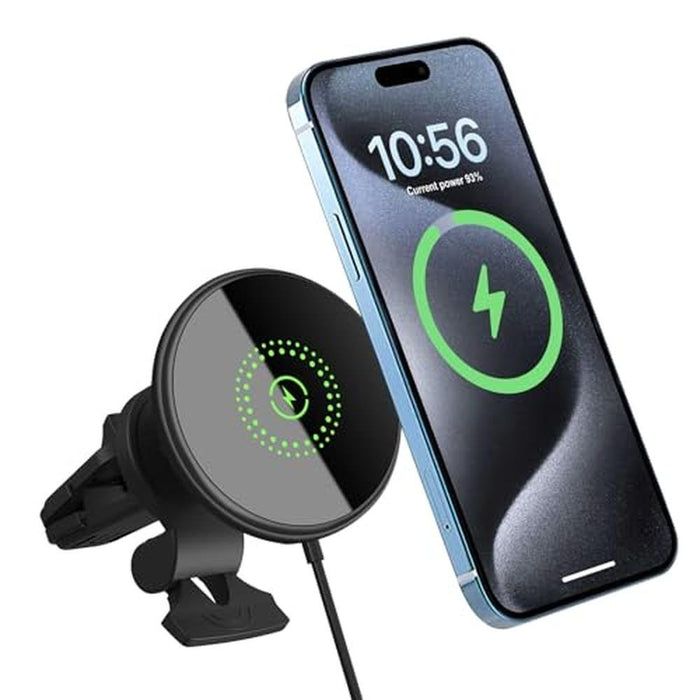 Car Phone: 20W Magnetic Wireless Phone Holder Car Charger – Front View