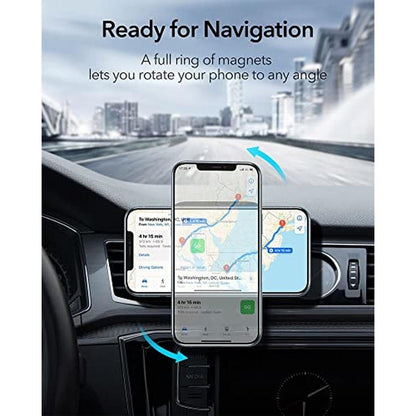 Car Phone: 20W Magnetic Wireless Phone Holder Car Charger – In Use