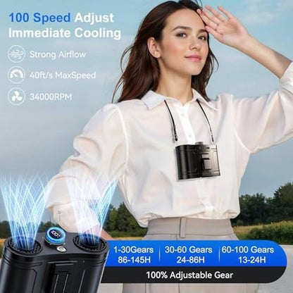 Portable Waist Fan: 21000MAh Rechargeable Belt Fan with 100 – Close-up Detail