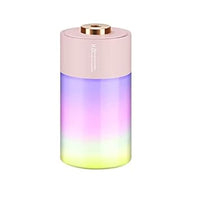 Humidifiers,RONGYI Car Humidifiers Night Light with Colorful Lights, Two Modes, Large Capacity of 300ml, Auto-Off, Ultra-Quiet Portable Mini Humidifiers for Car, Bedroom, Office, Hotel (Pink)