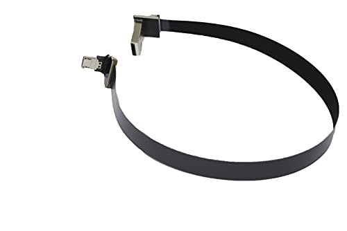 Micro USB Male 90 Degree Angled – Front View