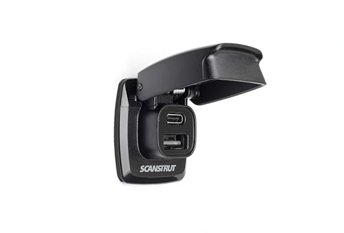 Scanstrut Flip Pro: Fast Charge Dual USB Socket – Front View