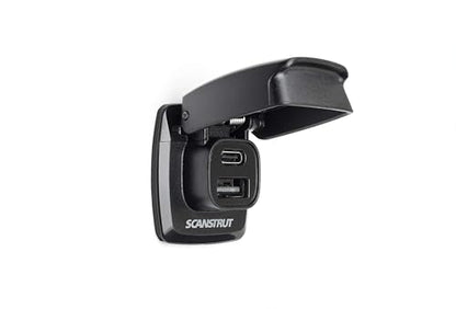 Scanstrut Flip Pro: Fast Charge Dual USB Socket – Front View
