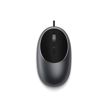 Mouse Air: Satechi Aluminum C1 Wired USB C Mouse Optical – Front View
