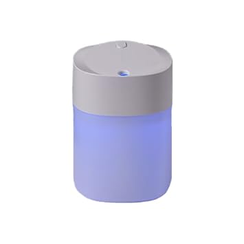 Cool Mist Small Humidifier, Multi-color LED Night Light, 400ml USB Desktop Mini Humidifier for Car, Office Room, Bedroom, 2 Mist Modes, Super Quiet (Mood WHITE) (400ml WHITE)