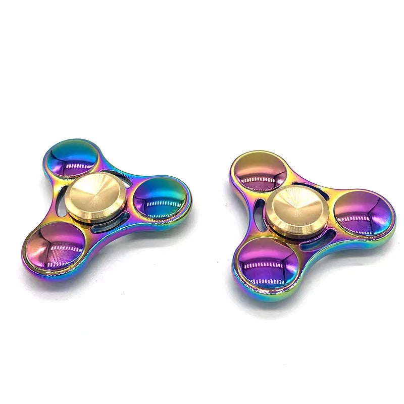 Spinning Top Toys, Colorful Rainbow Fidget Spinner, Metal Hand Spinner, Autism Rotation Toy, Anti Stress Toys, Children Fidget Toys, Kids Stress Relief Gifts